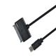 Black 20cm Usb C To Sata Adapter Cable Sata Power Extender Cable