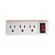 125v Triple Outlet Adapter With On / Off Switch 60hz 15a Ul Approved