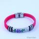 Factory Direct Stainless Steel High Quality Silicone Bracelet Bangle LBI126-2
