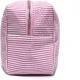 Pink lightweight cosmetic bag with zipper