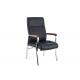 Double Plush Black Guest 107cm Office Staff Chairs