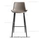 Fixed 50CM 102CM Grey Leather Counter Height Chairs For Kitchen