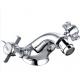 Chrome Finish Brass Bidet Mixer Tap with Double Handle T8045