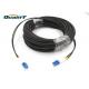 Outdoor Armored Fiber Optic Cable / 100-150M LC / UPC For Military Tactical /