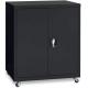 2 Metal Doors Steel Counter Half Height Locker Storage Cabinet With Wheels