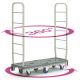 Supermarket Steel Q235 500KGS Capacity Roll Cage Containers