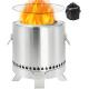 Stainless Steel Portable Outdoor Smokeless Fire Pit 15×14.2 Inch Camping And Cooking