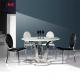 High End 40 Density Sponge Cushion 1.2mm Tube Size Stainless Steel Dining Chairs