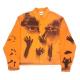                  Jacket Button Orange Men′s Jackets & Coats Full Over Digital Printed Distressed Denim Jacket             