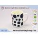 Cute Black White Dot Heat Sensitive Color Changing Mugs Porcelain