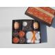 Orange & Brown scented & assorted  tealight candle & glass candle packed into gift box