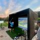 Portable Golf Training Cage Inflatable Golf Simulator Projector Shooting Tent With Screen