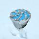 Tagor Jewelry Fashion 316L Stainless Steel Casting Clay CZ Stones Ring LRX462