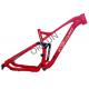 Red Full Suspension Bike Frame 27.5er Plus Trail / Am Riding Style Custom Logo