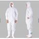 Non Woven Disposable Protective Coveralls , White Disposable All In One Suits