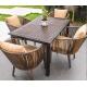 Outdoor Table And Chair Villa Courtyard Garden Leisure Terrace Plastic Wood Table Combination Of Outdoor Rattan Table