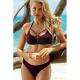 Tiered Layer Tie a Knot Front Top With Low waist Bikini swimsuit high cut