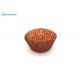 Round Brown Dark Brown Cupcake Liners , Fancy Small Cupcake Paper Cups