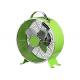 High Stability Green Retro Metal Desk Fan Two Speed 50Hz Air Flow Silver Stainless