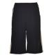 Black Color Womens Leisure Shorts / Plus Size Casual Shorts With Ribbon In Sideseam