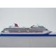 Scale 1:1200 Outdoor Decoration Carnival Dream Cruise Ship Model With Alloy Diecast  Anchor Material