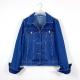 Denim Jacket Manufacture Button Down Jacket OEM Denim Clothing Washed Blue Cotton
