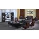 luxury 2.8m office leather executive table/office leather boss table