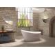 Elegant Look Freestanding Soaking Bathtub Modern Stand Alone Tub