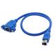 Usb 3.0 Square Printer Extension cable With Ear Screw Hole can be fixed