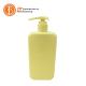 Customized  Yellow 500ml PET Lotion Pump For Cleanser Shower Gel And Shampoo