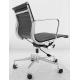 Aluminium Alloy Black Genuine Leather Swivel Lift Executive Office Chair