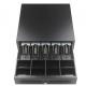 Black Square POS Cash Drawer With 5 Bills And 5 Coins / Rj11 Interface