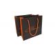 Decorative Custom Printed Paper Bags Black / Orange Color Eco Friendly