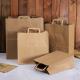 250gsm 300gsm Biodegradable Disposable Tableware Brown Paper Bags With Handles