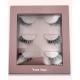 Craft Cardboard Pink Eyelash Box Booklet Custom Logo Packaging  Glossy Lamination