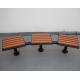 Waterproof Outdoor Recycled Plastic Benches Furniture Backless Curved