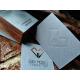 Rose Gold Foil Edge Business Cards With 550 Gsm Light Grey Paper Type