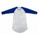 Ladies Cotton Jersey Blue/Floral Printed Raglan Long Sleeve V Neck Nightdress Sleepwear Allover Print