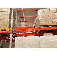 Beverage Industry Push Back Rack Orange Double Deep Pallet Racking Heavy Duty