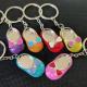 Hot Sale Soft Enamel Animal Shape Keyring Custom 3D Shoes Color Cute Keychain Glitter Epoxy Cartoon Metal Key Tag For Kid