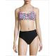 DESIGN LAB LORD & TAYLOR Strappy Crop Swim Top with Grommets