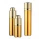 Gold 30ml 15ml Airless Pump Bottles Actuator Double Wall Electroplating For Cosmetics