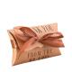 OEM ODM Brown Food Takeaway Boxes Candy Chocolate Small Pillow Box With Ribbon