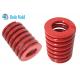 Red Injection Mold Spring TM Medium Load Stamping Die Flat Wire Spring OD 40mm