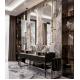 Rock Plate Luxury Hotel Furniture Ceramic Seamless Integrated Bathroom Basin Cabinet
