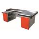 Grocery Store / Supermarket Conveyor Belt Checkout Counter With Cold Rolled Steel Material