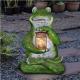 1 AA Batteries 14 Inches Solar Frogs Garden Figurines