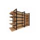 Single-Sided Wood Gondola Shelving for Versatile and Customizable Store Displays