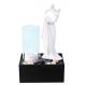 White Contemporary Design Glossy Tabletop Water Fountain Desktop OEM Acceptable