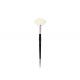 Small Fan Luxury Makeup Brushes Pure Nature White XGF Goat Hair ,  Nature Ebony Handle